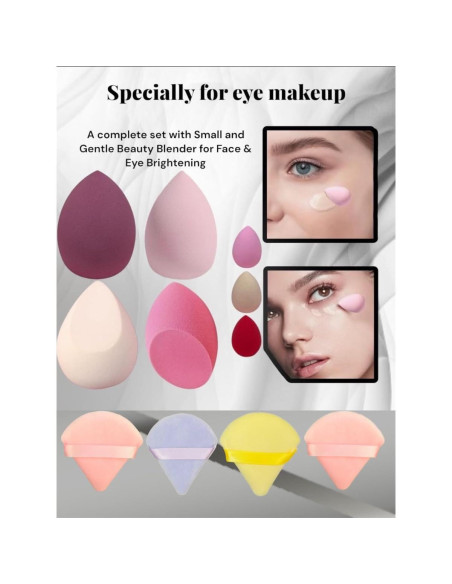 Paquete de 11 Esponjas de Maquillaje Fresh Up - Veganas y Reutilizables Paquete de 11 Esponjas de Maquillaje Fresh Up - Veganas y Reutilizables