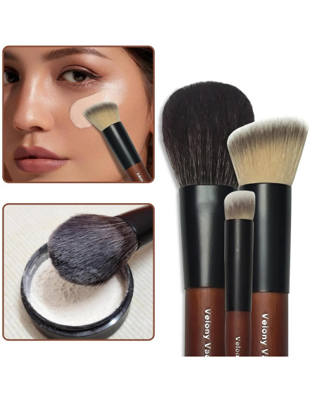 Juego de Brochas de Maquillaje Veganas Velony Vacay 14 Piezas Juego de Brochas de Maquillaje Veganas Velony Vacay 14 Piezas