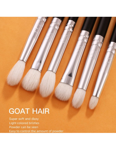 Conjunto de Brochas para Ojos BEILI 8 Piezas Pelo Natural