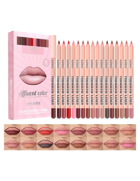 Set de 16 Lápices de Labios Mate USHAS - Suaves y Cremosos Set de 16 Lápices de Labios Mate USHAS - Suaves y Cremosos