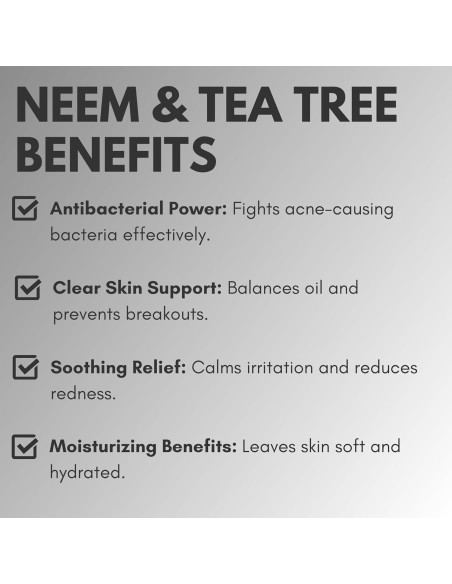 Jabón de Leche de Cabra Neem y Árbol de Té 226.8g Hecho a Mano Jabón de Leche de Cabra Neem y Árbol de Té 226.8g Hecho a Mano