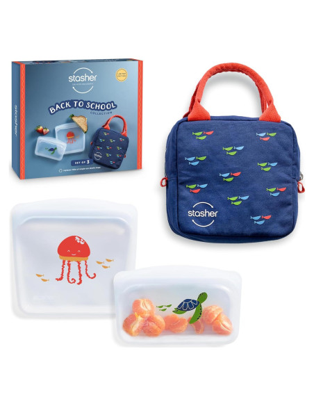 Set de 3 Bolsas Reutilizables Stasher de Silicona - Ecológicas Set de 3 Bolsas Reutilizables Stasher de Silicona - Ecológicas