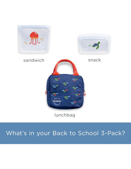 Set de 3 Bolsas Reutilizables Stasher de Silicona - Ecológicas Set de 3 Bolsas Reutilizables Stasher de Silicona - Ecológicas