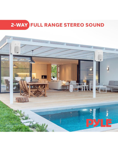 Altavoces Pyle PDWR61BTWT 6.5" Bluetooth Impermeables (2 Pzs)