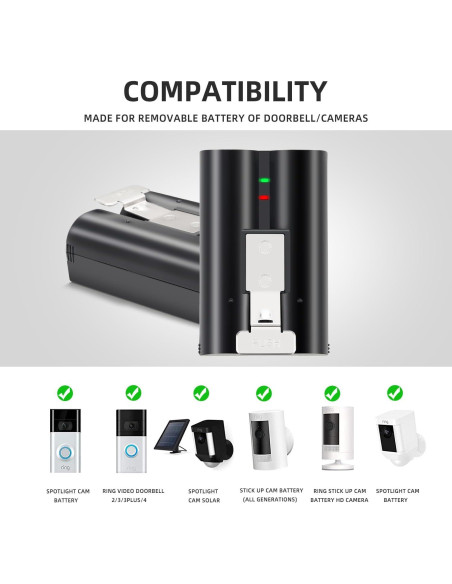 Batería de Reemplazo Ring 6040mAh 3.65V para Timbres y Cámaras Batería de Reemplazo Ring 6040mAh 3.65V para Timbres y Cámaras