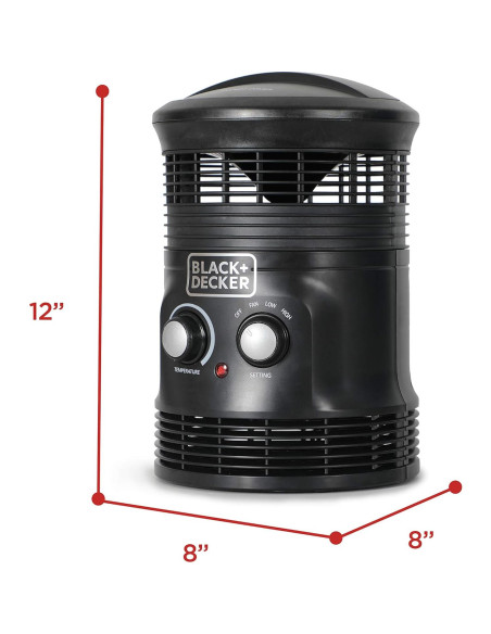Calentador portátil Black+Decker 360 750W/1500W ventilador Calentador portátil Black+Decker 360 750W/1500W ventilador