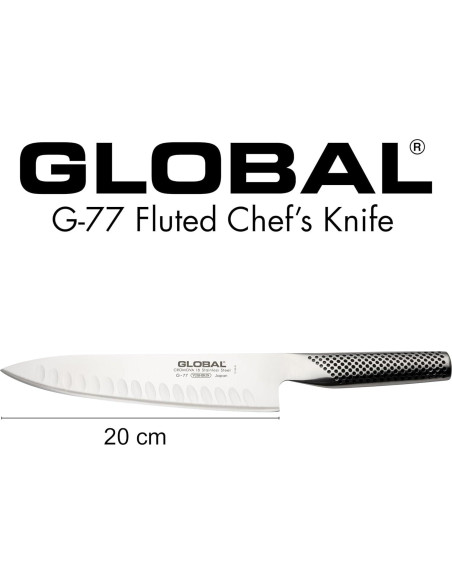Cuchillo de Chef Global G-77 20.32 cm Acero Inoxidable Japonés Cuchillo de Chef Global G-77 20.32 cm Acero Inoxidable Japonés