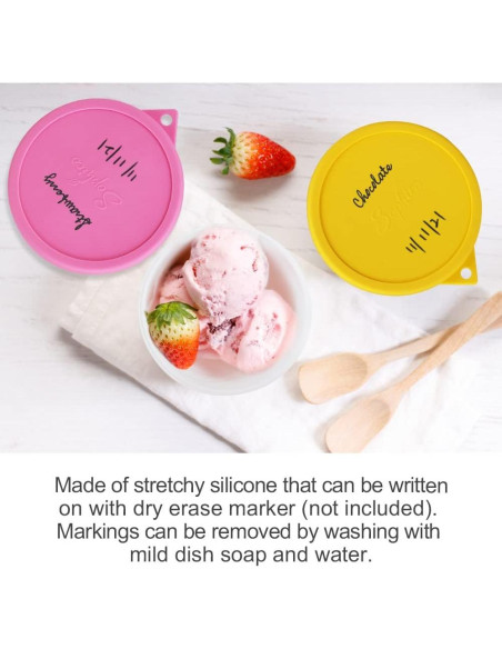 Contenedores de Helado SOPHICO 4 Piezas Silicona 473ml Contenedores de Helado SOPHICO 4 Piezas Silicona 473ml