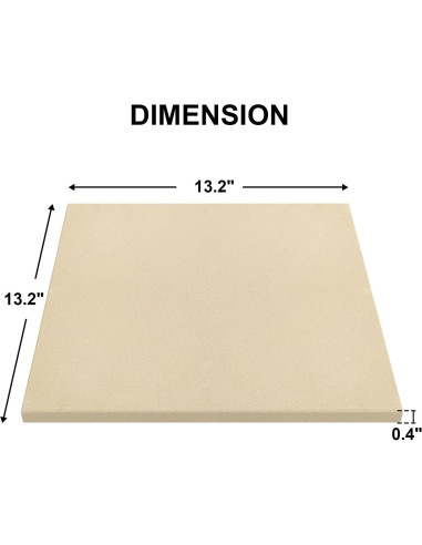 Piedra para Pizza Cuadrada 33.5 cm Cordierita Ooni Koda Fyra