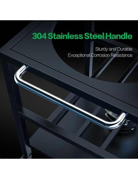 Mesa de Parrilla Glacenox para Big Green Egg - Metal Resistente, 150kg Mesa de Parrilla Glacenox para Big Green Egg - Metal Resistente, 150kg