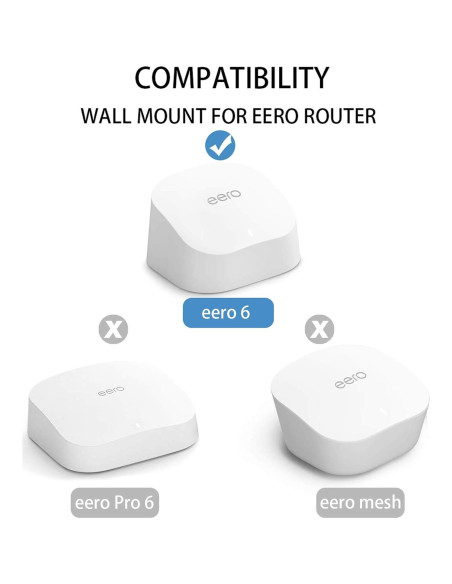 Soporte de pared sin tornillos HOLACA para enrutador eero 6 Soporte de pared sin tornillos HOLACA para enrutador eero 6