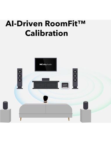 WiiM Sub Pro - Subwoofer Inalámbrico 8" 250W AI RoomFit Negro