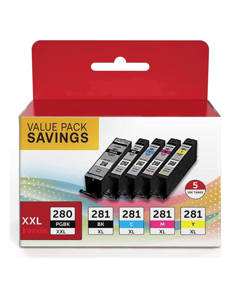 Cartuchos de tinta Forzik PGI-280XXL CLI-281XXL compatibles Cartuchos de tinta Forzik PGI-280XXL CLI-281XXL compatibles