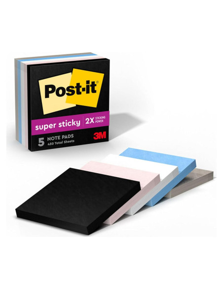 Notas Post-it Súper Adhesivas 7.6x7.6 cm 5 Blocs Post-it Notas Post-it Súper Adhesivas 7.6x7.6 cm 5 Blocs Post-it