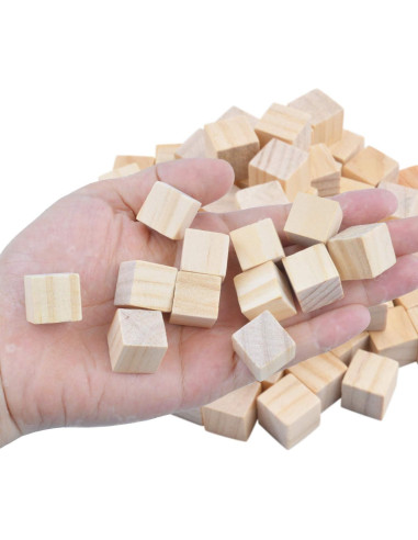 Cubos de Madera Aylifu 100pcs 1.5cm para Juegos y Matemáticas