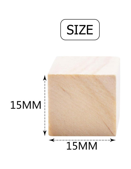 Cubos de Madera Aylifu 100pcs 1.5cm para Juegos y Matemáticas Cubos de Madera Aylifu 100pcs 1.5cm para Juegos y Matemáticas
