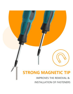 Juego de Destornilladores en U LDEXIN 4 Pcs Punta Magnética 2