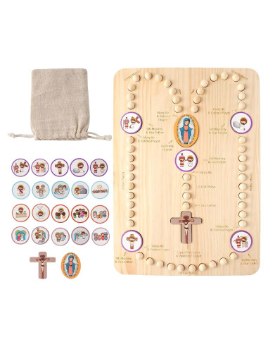 Tablero de Rosario de Madera Freetoes 25x35 cm Juguete Cognitivo