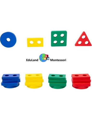 Juguete Educativo de Apilamiento de Madera EduLand 11.3cm