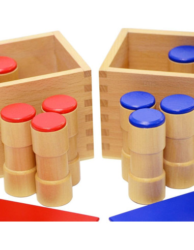 Cajas de Sonido Montessori Elite - 12 Cilindros de Madera