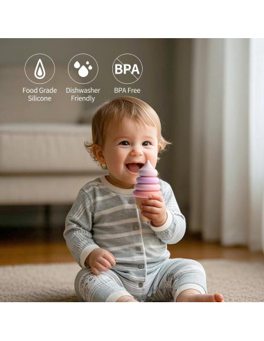 Juguete Apilable de Helado de Silicona para Bebés 6+ Meses