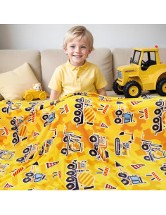 Manta Brillante para Niños DESKSA 130x150 cm Excavadora 2