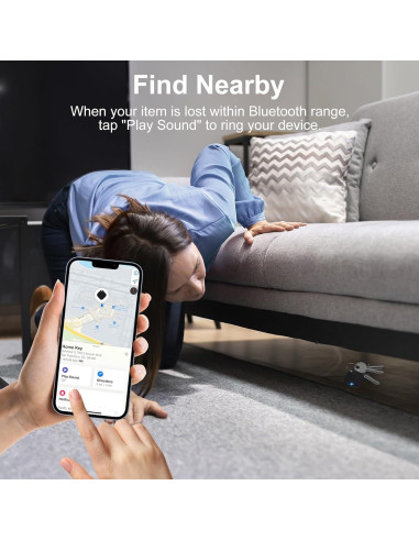 Etiqueta de Rastreo Bluetooth KZO - Paquete de 2, Negro