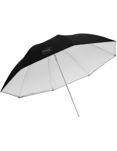 Paraguas Blanco Glow 101.6 cm con Capa Removible Plateada/Negra 2