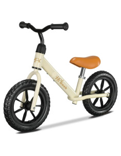 Bicicleta de Equilibrio HAWEEK 12" Beige para Niños 2-5 Años