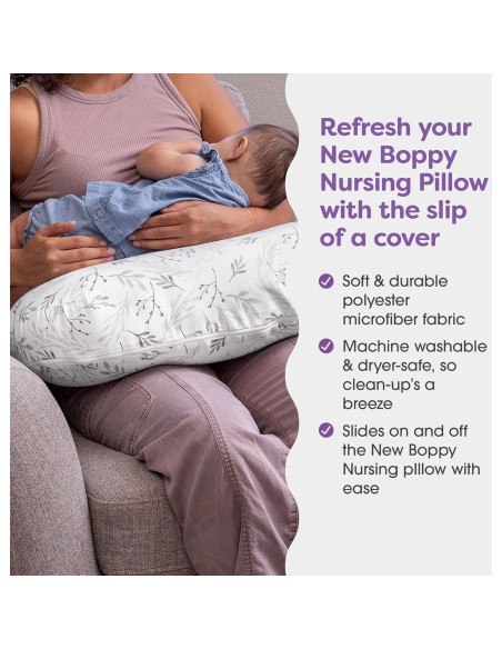 Funda para Almohada de Lactancia Boppy - Microfibra Suave Gris Funda para Almohada de Lactancia Boppy - Microfibra Suave Gris