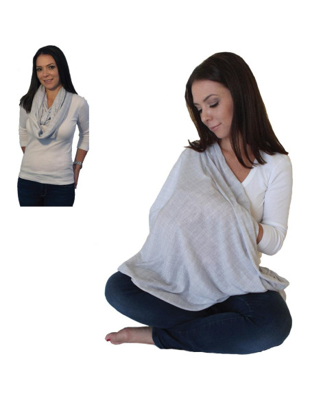 Bufanda de Lactancia Infinita LK Baby 2pk Gris/Navy Ultra Suave Bufanda de Lactancia Infinita LK Baby 2pk Gris/Navy Ultra Suave