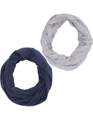 Bufanda de Lactancia Infinita LK Baby 2pk Gris/Navy Ultra Suave