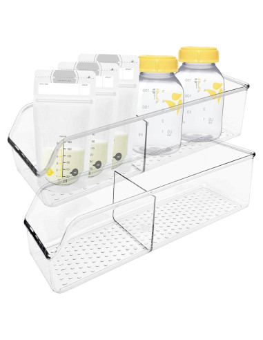 Juego de 2 Botellas de Almacenamiento de Leche Materna Zebrabox