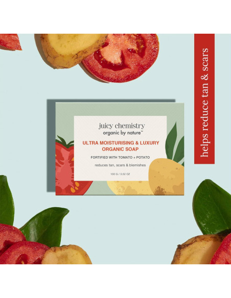 Jabón Orgánico Juicy Chemistry 99.22g - Hierba Limón, Reduce Bronceado Jabón Orgánico Juicy Chemistry 99.22g - Hierba Limón, Reduce Bronceado