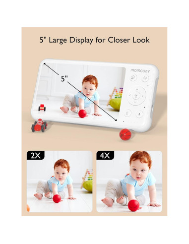 Cámara adicional Momcozy Baby Monitor BM01 HD 1080P con zoom
