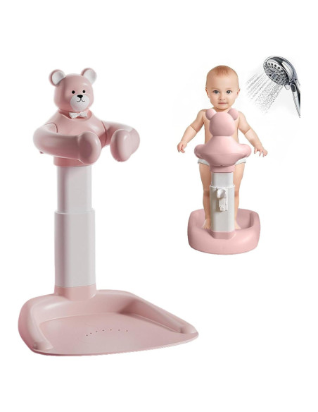 Soporte para Ducha de Bebé Ajustable Rosa - Seguridad Antideslizante Soporte para Ducha de Bebé Ajustable Rosa - Seguridad Antideslizante