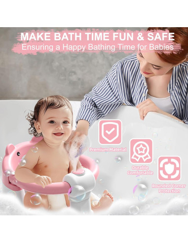 Asiento de Baño para Bebés Tavlshero Antideslizante Rosa