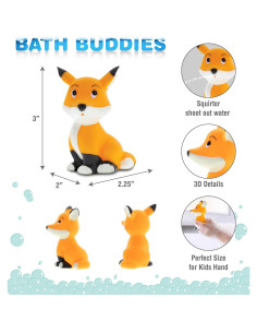 Juguete de Baño Zorro DolliBu Naranja Flotante 7.62 cm 2