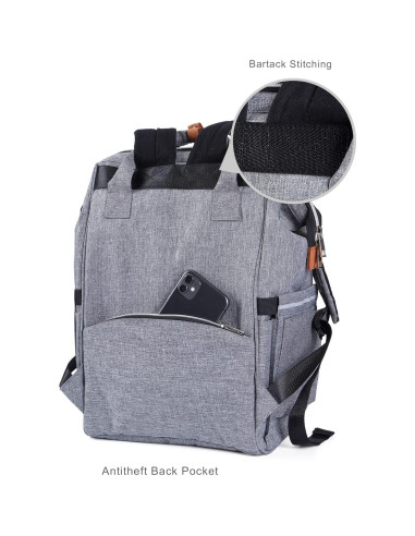 Mochila de Pañales NeoTech Care Gris, Amplia y Multifuncional