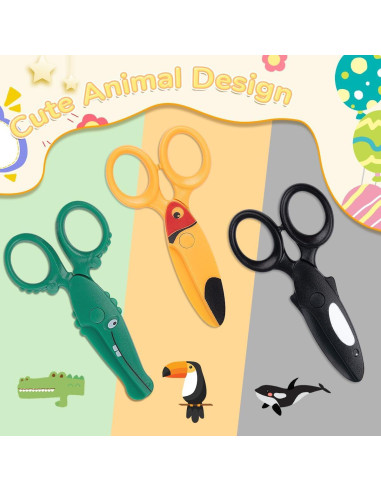 Tijeras para Niños Sopito 3PCS Animales Lindos 12x6.3cm