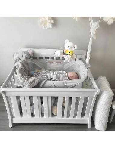 Cuna portátil Myfunbaby para bebés con mosquitero y toldo
