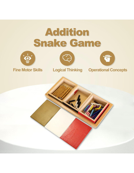 Juego de Serpiente de Adición Montessori Outlet 3-6 Años Juego de Serpiente de Adición Montessori Outlet 3-6 Años