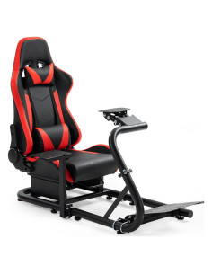 Cockpit de Simulador de Carreras Anman G29 con Asiento Rojo