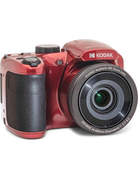 Cámara Digital Kodak PIXPRO AZ255 16MP Zoom 25x Rojo + Accesorios Cámara Digital Kodak PIXPRO AZ255 16MP Zoom 25x Rojo + Accesorios