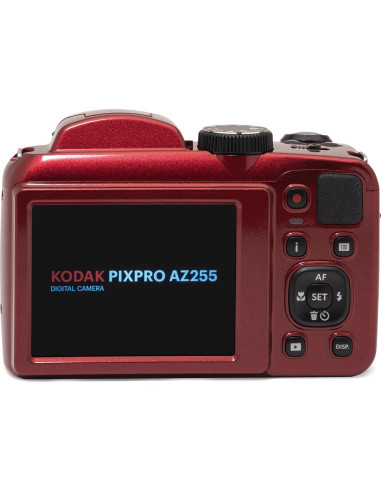 Cámara Digital Kodak PIXPRO AZ255 16MP Zoom 25x Rojo + Accesorios