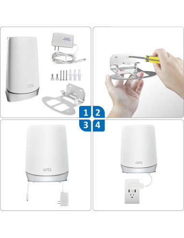Soporte de Pared Metalico para Router Orbi WiFi 6 - PETIMETI