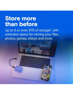 Crucial X10 1TB SSD Portátil USB-C, Velocidad 2100MB/s, Azul 2