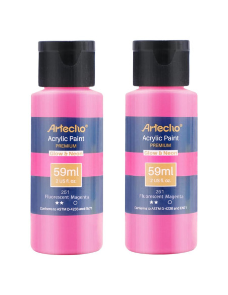 Pintura Acrílica Fluorescente Artecho 59ml Magenta Neón Pintura Acrílica Fluorescente Artecho 59ml Magenta Neón