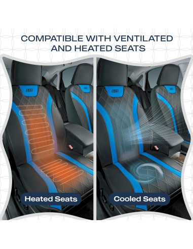 Funda de Asiento de Coche Skechers MAX Cushioning Azul 2 Piezas