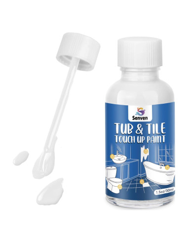 Pintura de Retoque SENVEN 1.5 Oz Blanco Brillante para Baños